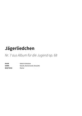 Jägerliedchen - Title Page