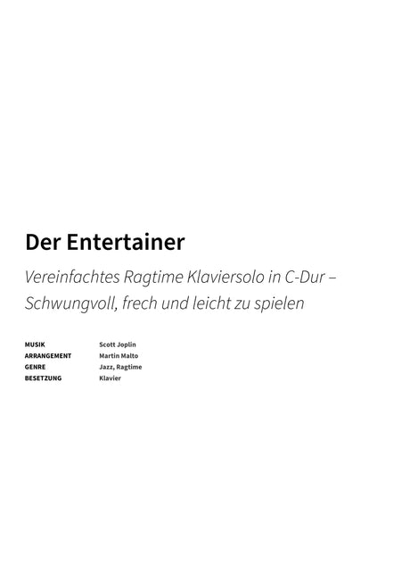 Der Entertainer - Title Page