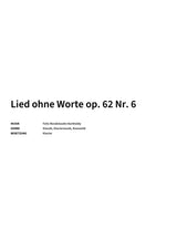 Lied ohne Worte op. 62 Nr. 6 - Title Page