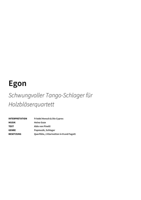 Egon - Title Page
