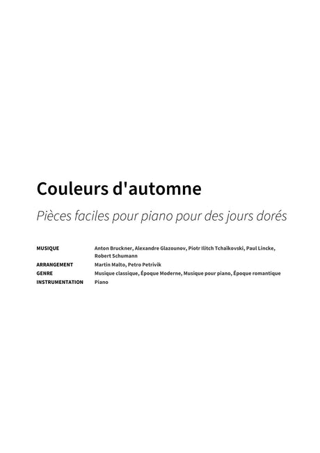 Couleurs d'automne - Title Page