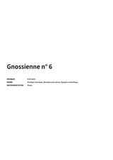 Gnossienne n° 6 - Title Page