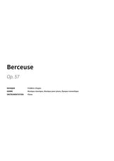 Berceuse - Title Page