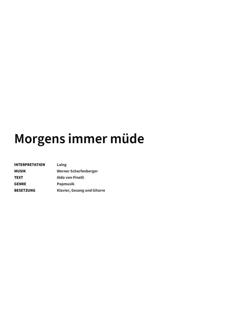 Morgens immer müde - Title Page