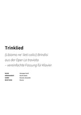 Trinklied - Title Page
