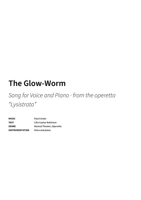 The Glow-Worm - Title Page