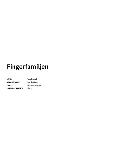 Fingerfamiljen - Title Page