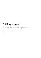 Frühlingsgesang - Title Page