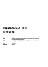 Rauschen (auf jeder Frequenz) - Title Page
