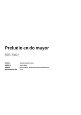 Preludio en do mayor - Title Page