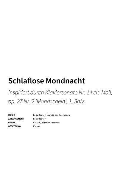 Schlaflose Mondnacht - Title Page