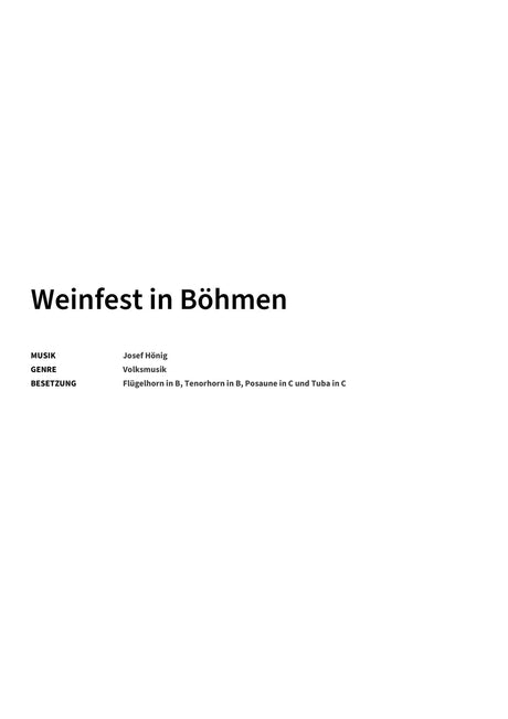 Weinfest in Böhmen - Title Page