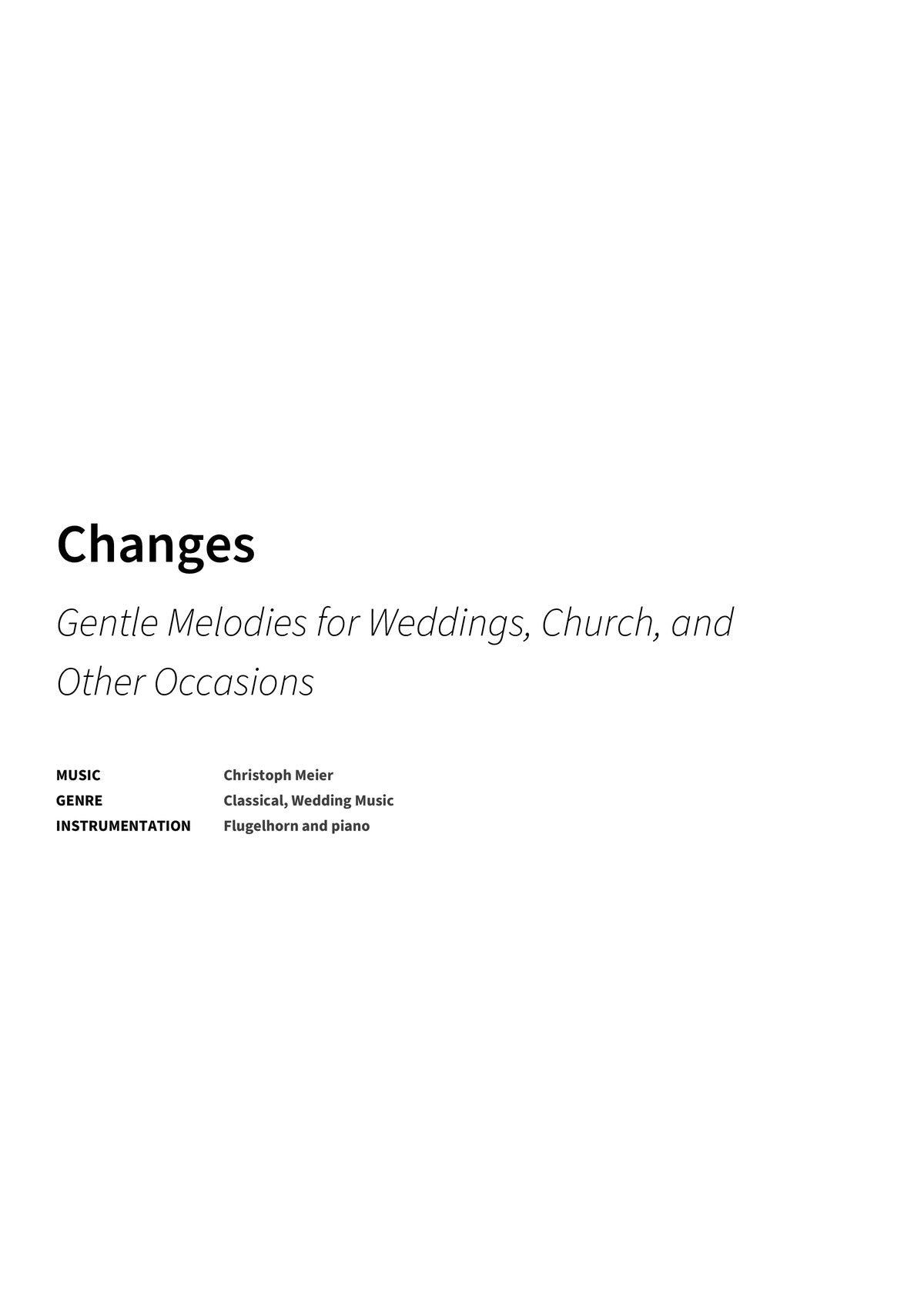 Changes - Title Page