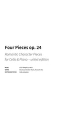 Four Pieces op. 24 - Title Page