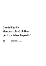 Gondellied im Mendelssohn-Stil über „Ach du lieber Augustin“ - Title Page