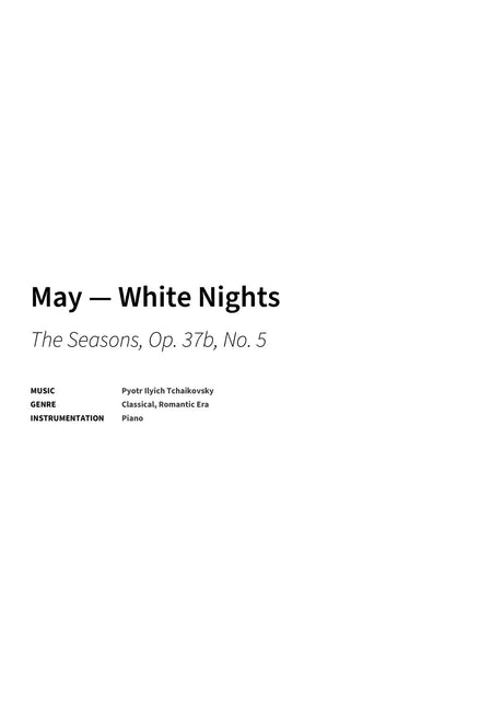 May — White Nights - Title Page
