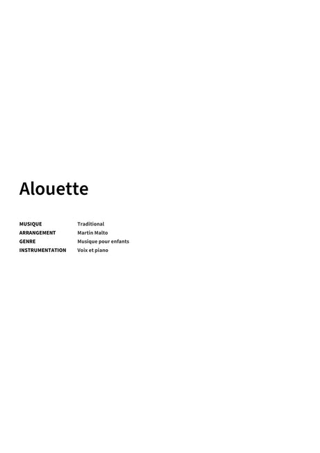 Alouette - Title Page