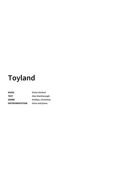 Toyland - Title Page