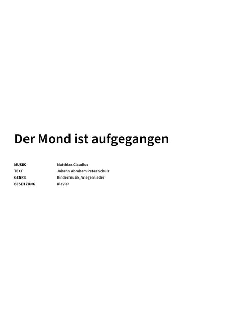 Der Mond ist aufgegangen - Title Page