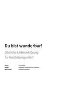 Du bist wunderbar! - Title Page