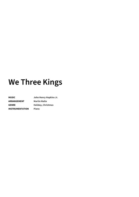 We Three Kings - Title Page