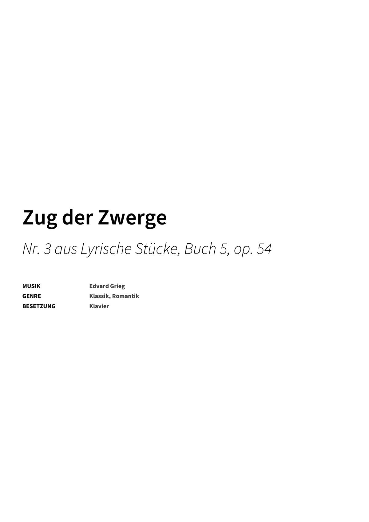 Zug der Zwerge - Title Page