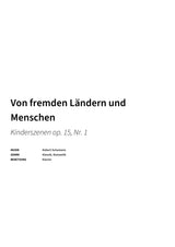 Von fremden Ländern und Menschen - Title Page