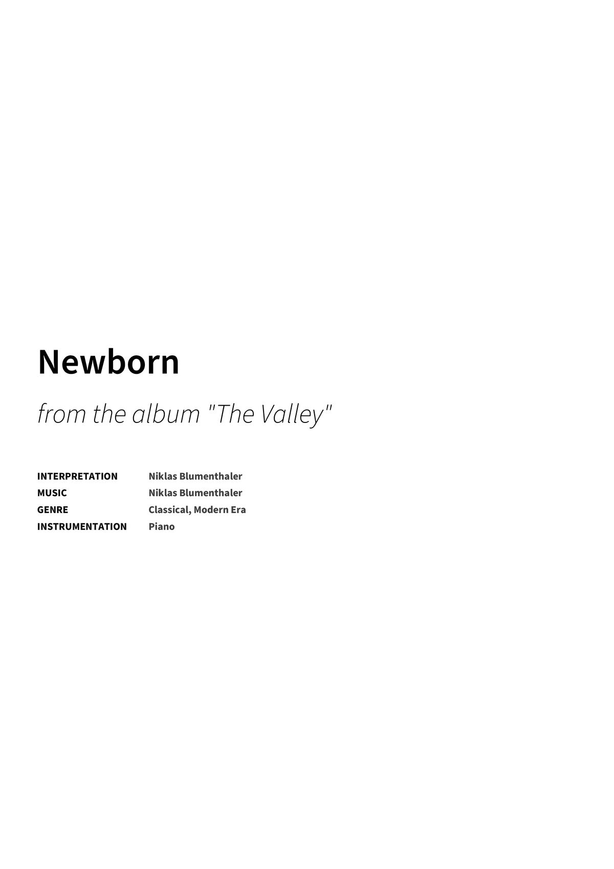 Newborn - Title Page