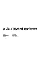 O Little Town Of Bethlehem - Title Page
