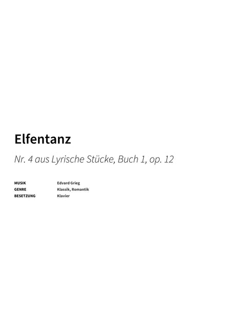 Elfentanz - Title Page
