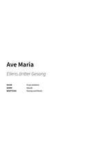 Ave Maria - Title Page