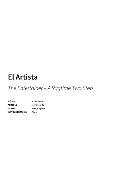 El Artista - Title Page