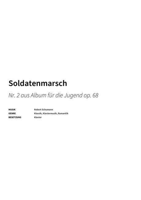 Soldatenmarsch - Title Page