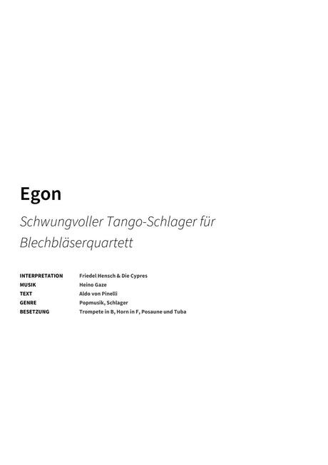 Egon - Title Page