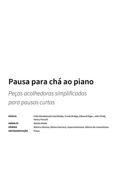 Pausa para chá ao piano - Title Page