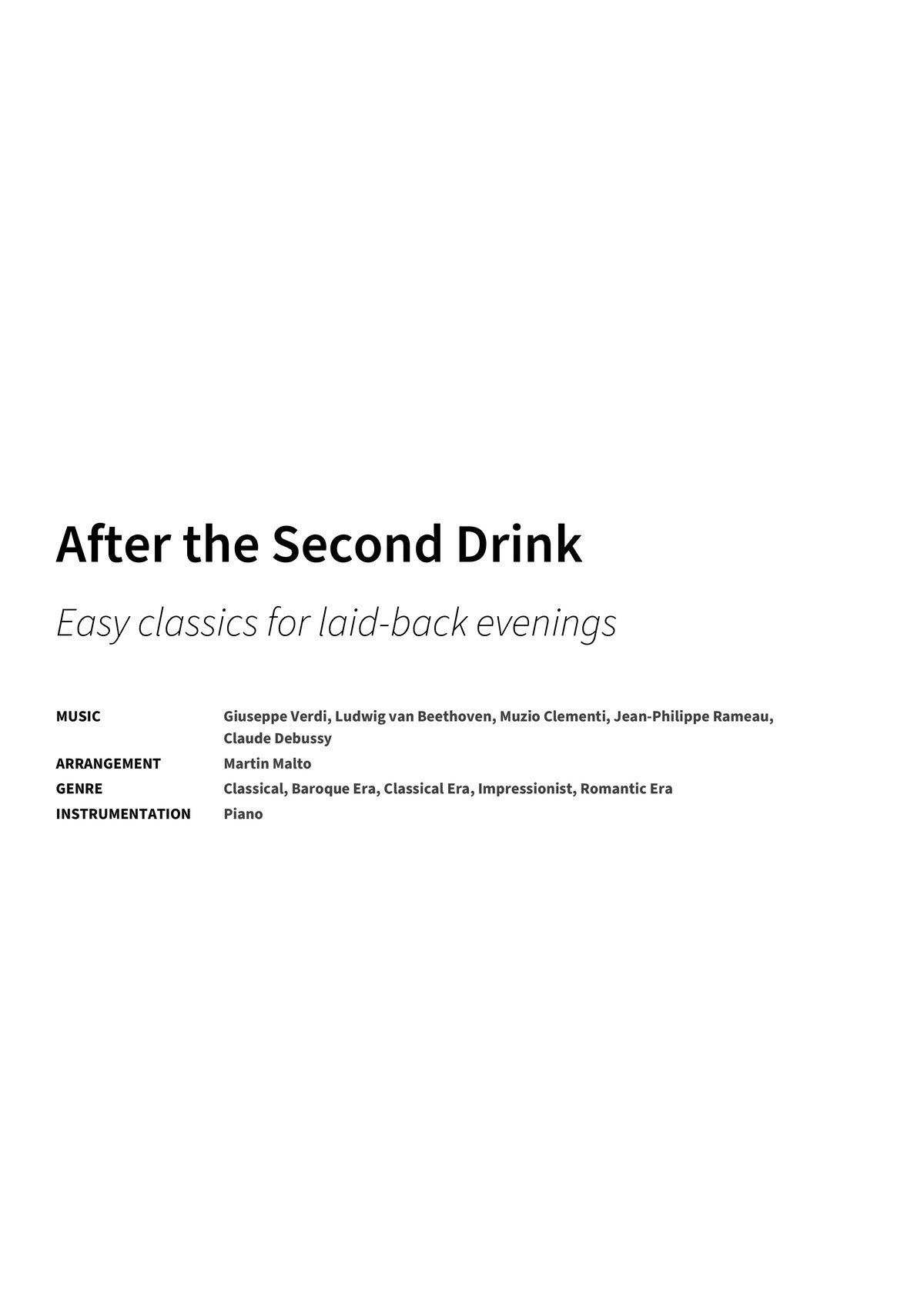 After the Second Drink - Title Page