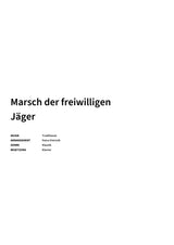 Marsch der freiwilligen Jäger - Title Page