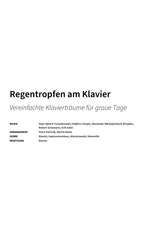 Regentropfen am Klavier - Title Page