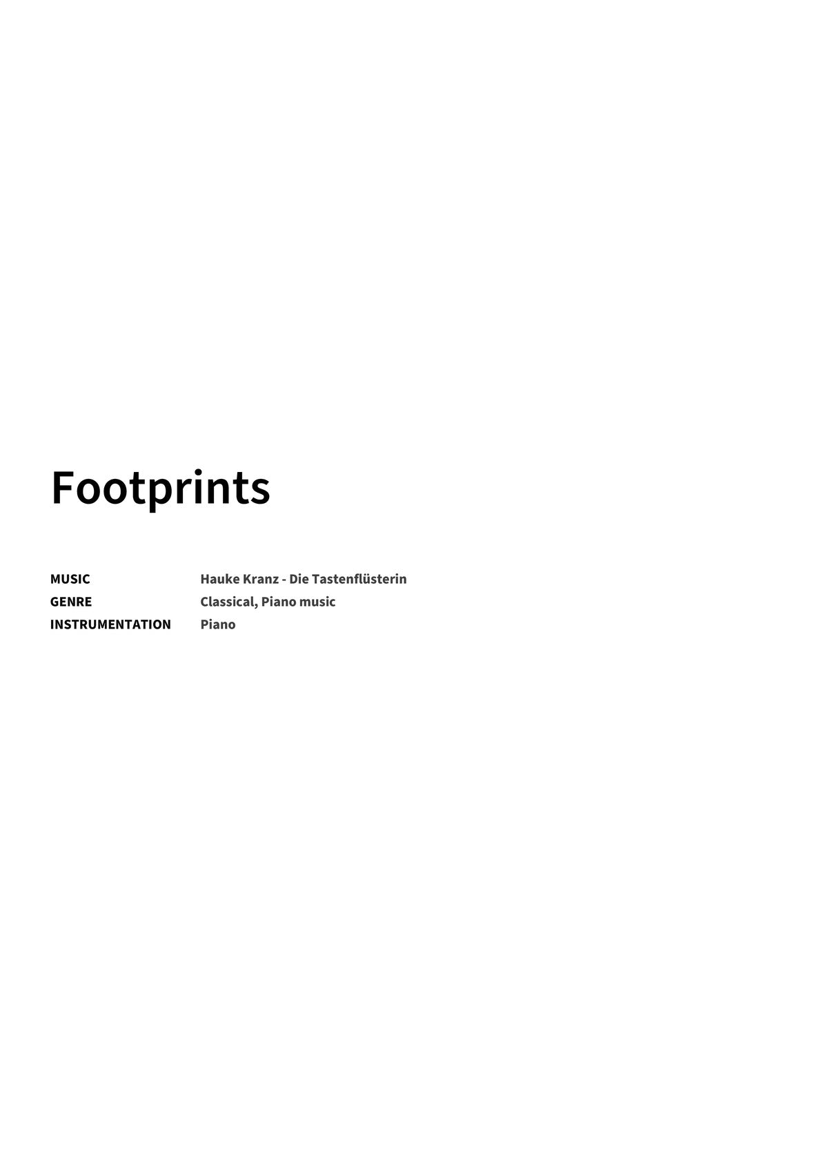 Footprints - Title Page
