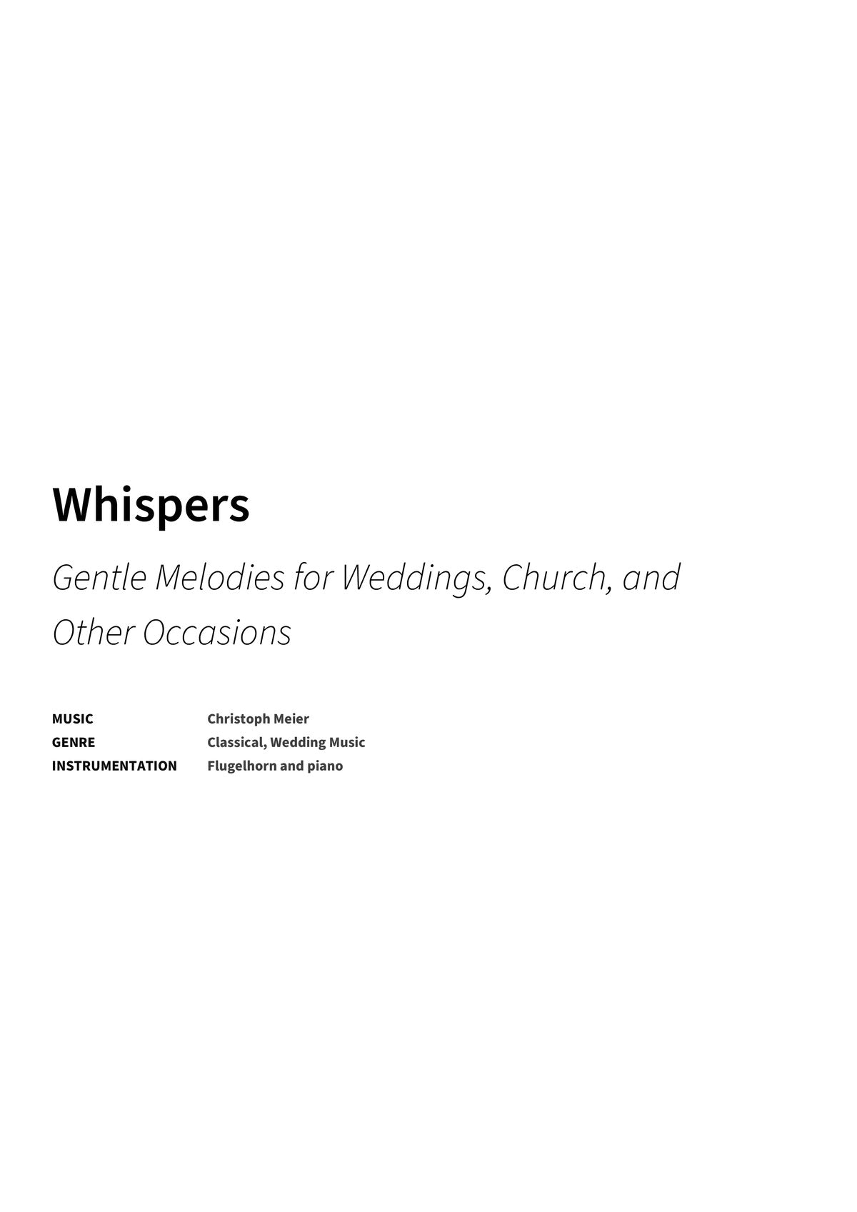 Whispers - Title Page