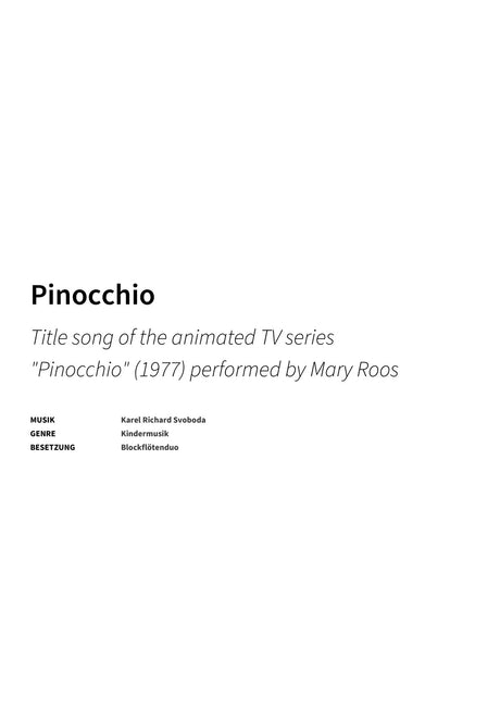 Pinocchio - Title Page