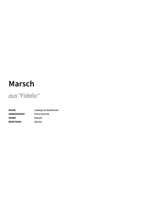 Marsch - Title Page
