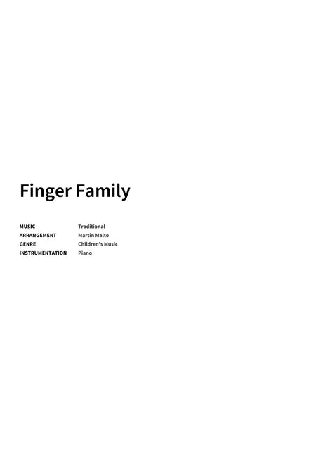 Finger Family - Title Page