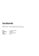 Sarabande - Title Page