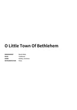 O Little Town Of Bethlehem - Title Page