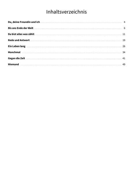 Manchmal – Roland Kaiser - TOC
