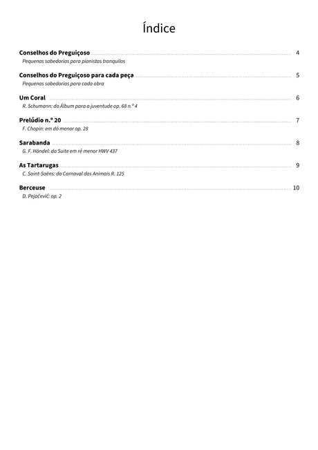 Peças lentas para pianistas preguiçosos - TOC