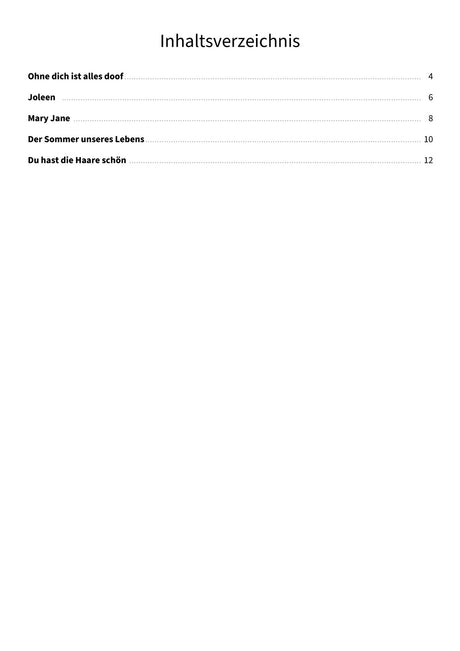 Schlager im Faschingsfieber - TOC
