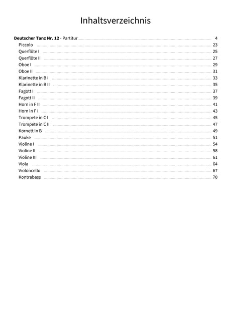 Deutscher Tanz Nr. 12 - TOC
