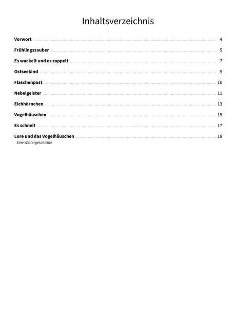 Jahreszeitenklänge - TOC